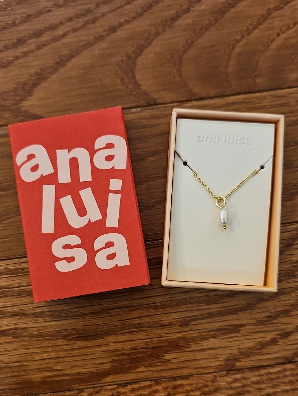 Ana Luisa Gold Pearl Pendant Necklace